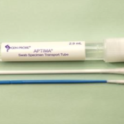 Collection tube with 2 swabs
